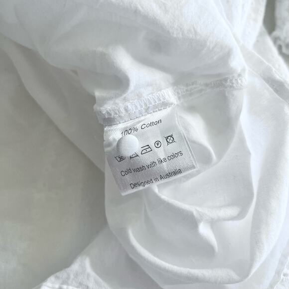 PETITE AMALIE WHITE EYELET LACE SWING DRESS size 7 - Picture 13 of 15